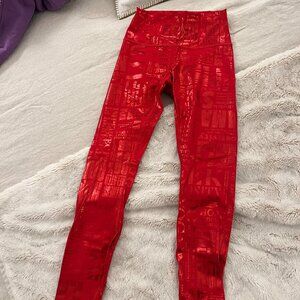Lululemon red holiday leggings (size 4)
